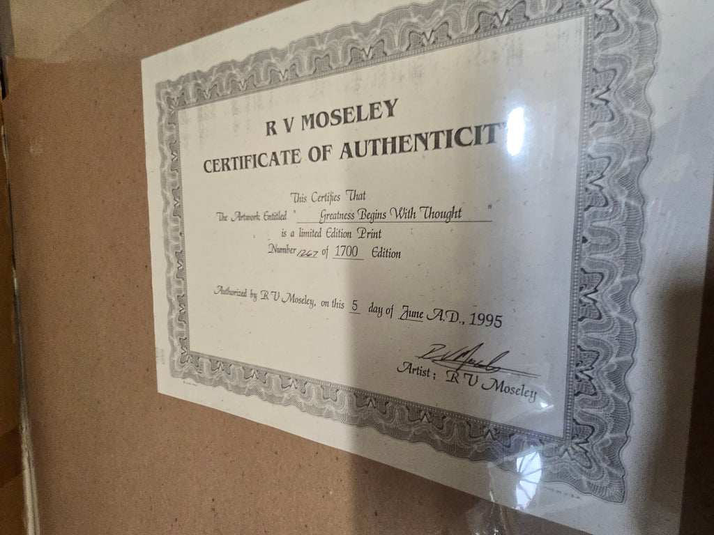 Greatness Begins With Thought by R.V. Moseley